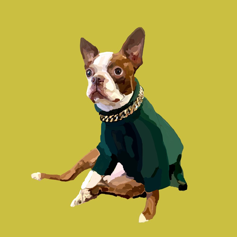 Painting of Izzy by Brandon